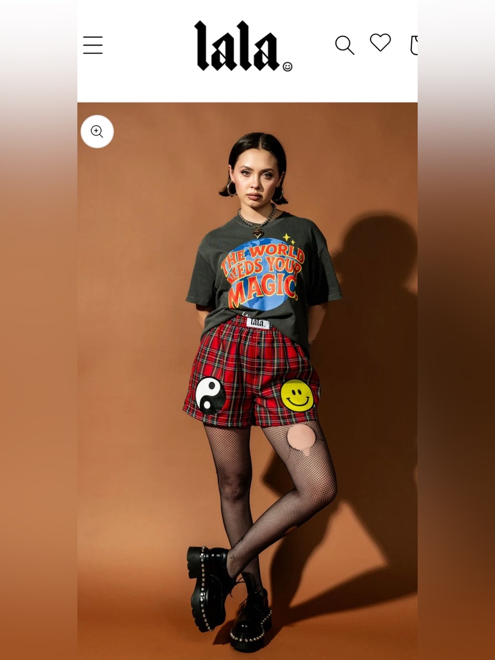 🙂 NWT Dressed in LaLa Down Bad Plaid Icon Boxer Shorts ☯️ - Picture 6 of 7